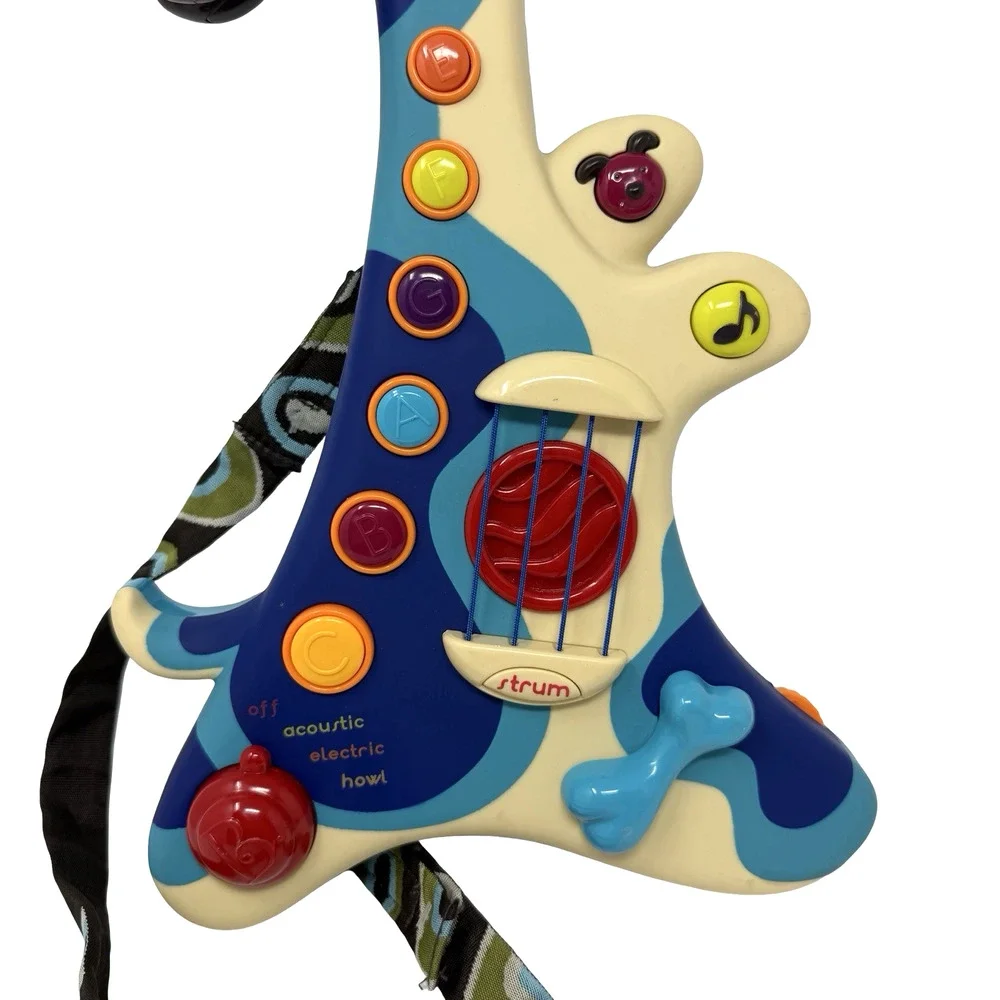 B Toys Interactive Dog Guitar Woofer Working Condition Toy Guitar Used Tested